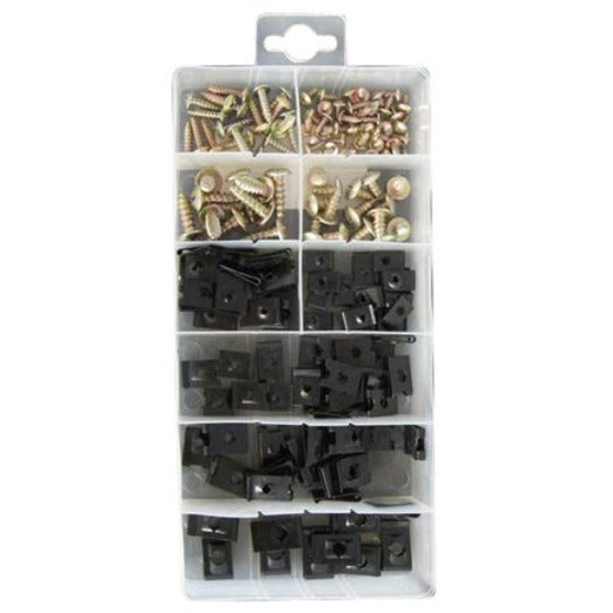 Pearl Assorted U Clips & Screws - Pack of 170