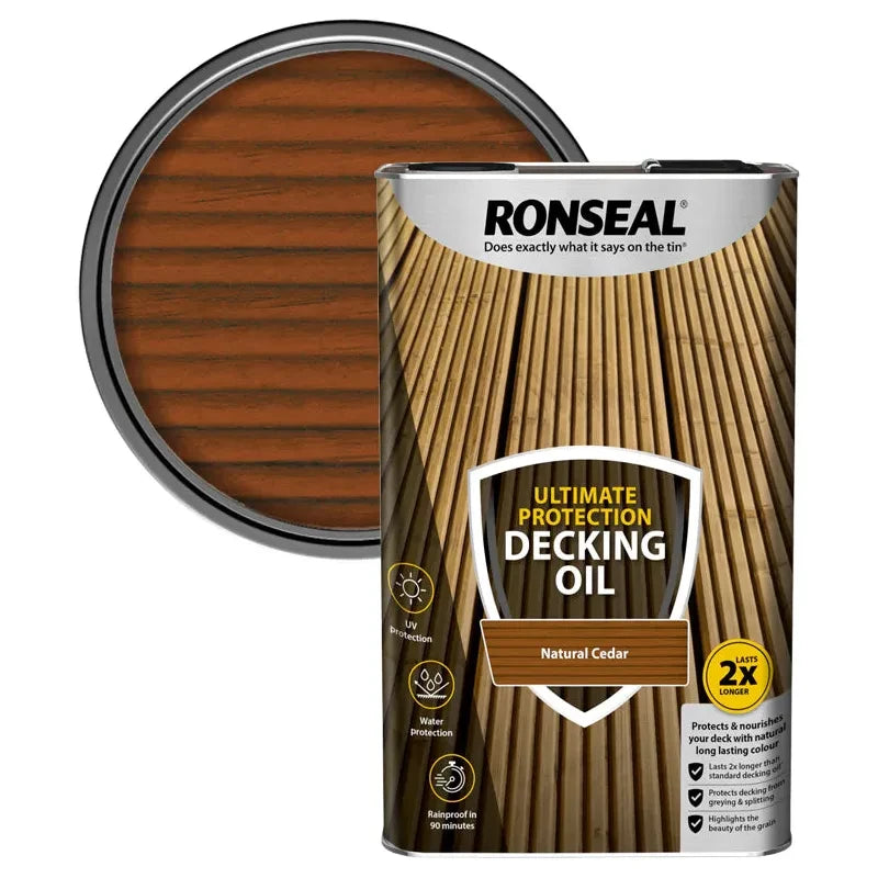 Ronseal Ultimate Protection Decking Oil Natural Cedar - 5 Litres