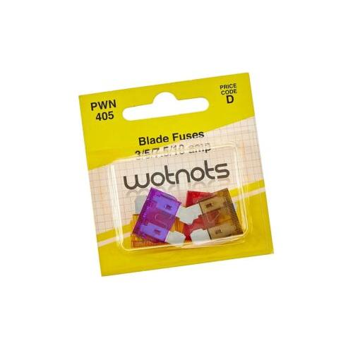 Wot-Nots Blade Fuses 3,5,7.5 & 10amp