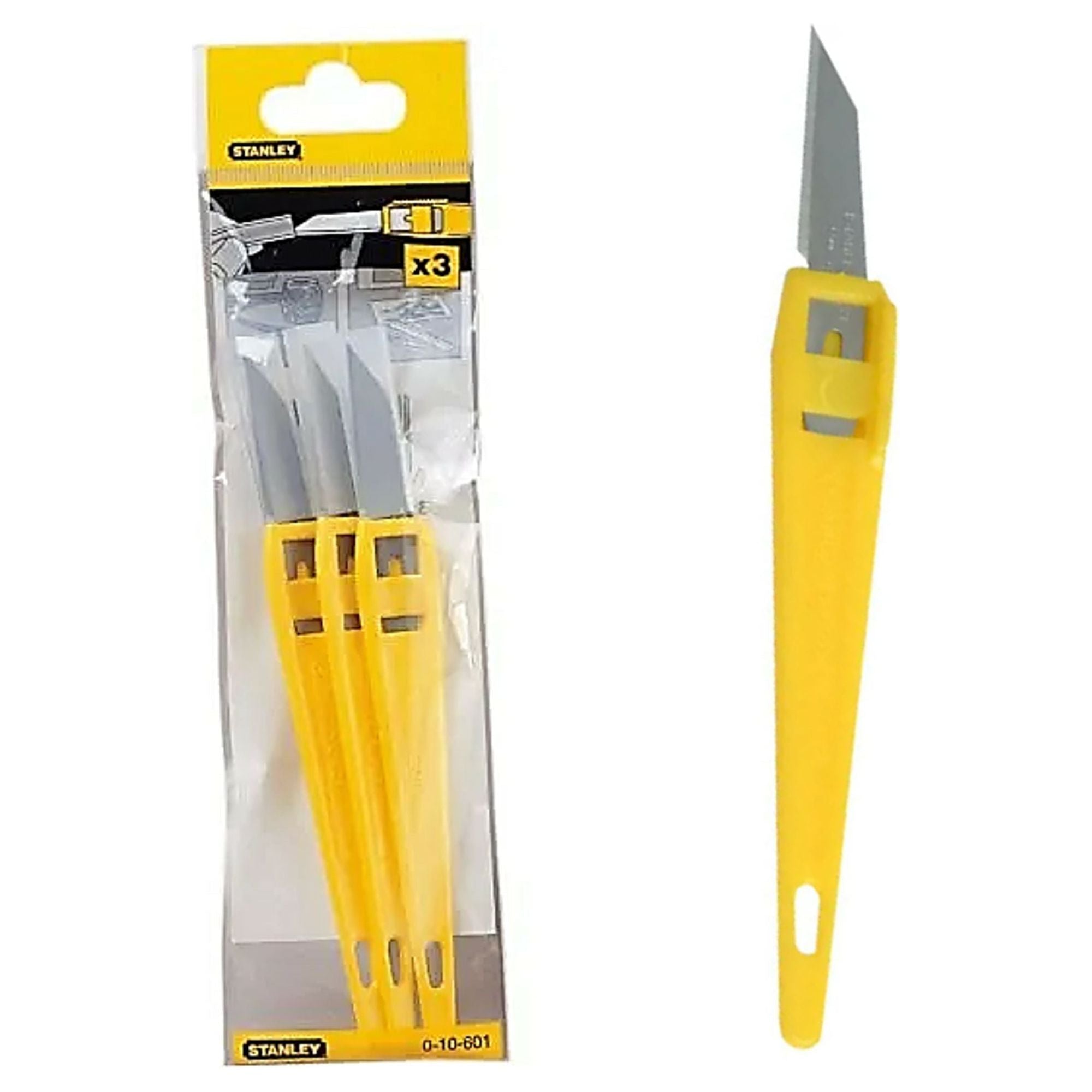 Stanley STA010601 Pack 3 Throwaway Craft Knives