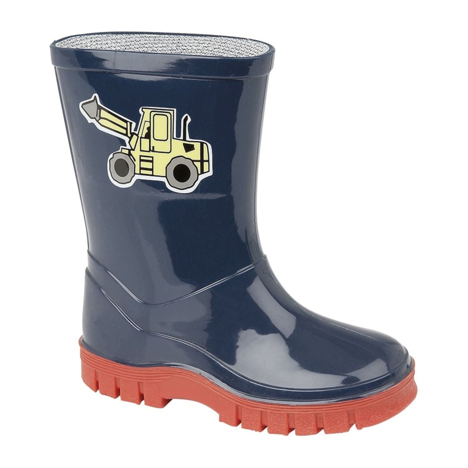 Stormwells Puddle Boot Navy/Red Kids Wellingtons