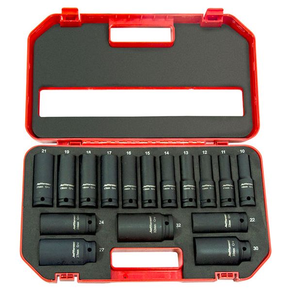 Jefferson Socket Set - 12D Impact 16PC Deep