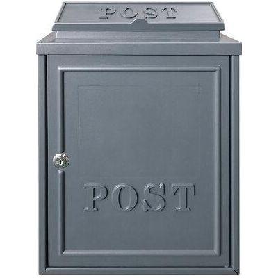 Manor Grey Cast Aluminium Postbox