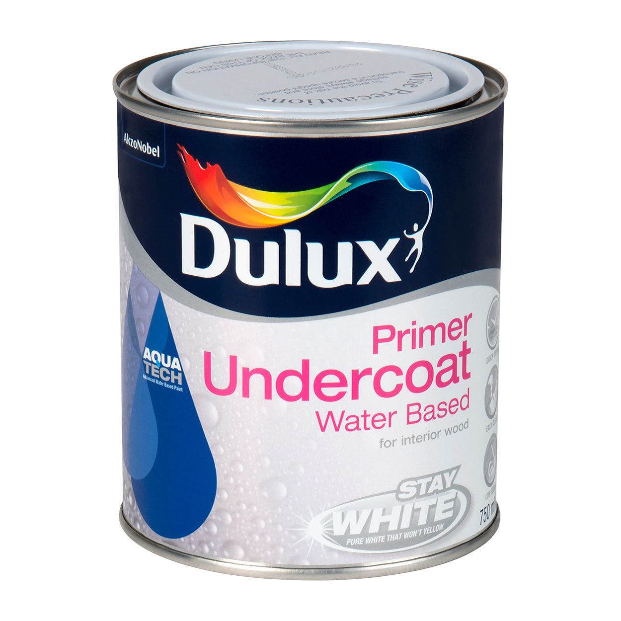 Dulux Undercoat Brilliant White Wb 750ml