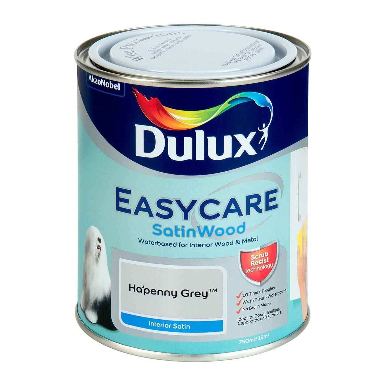 Dulux Satinwood Hapenny Grey 750ml