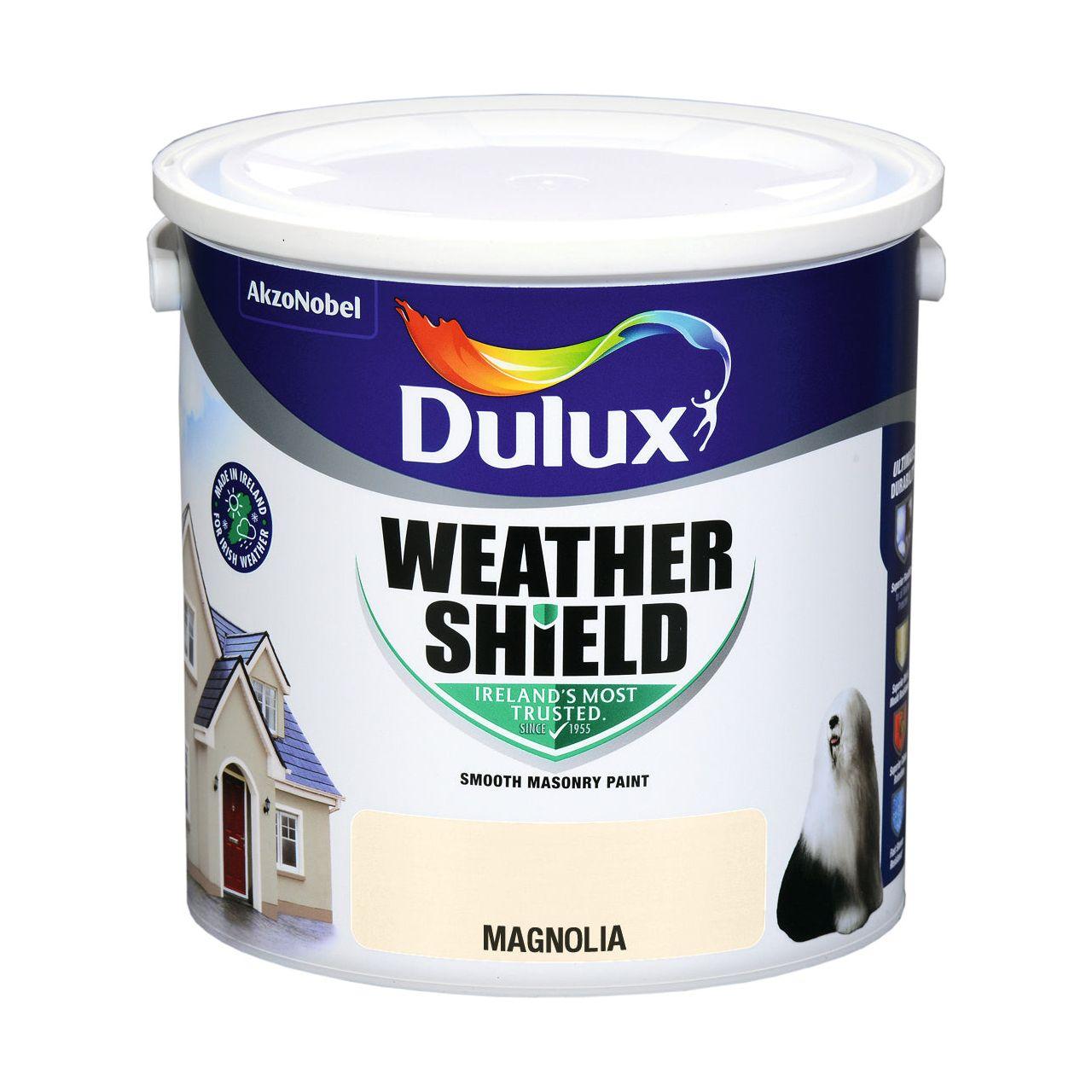 Dulux Weathershield Magnolia Masonry Paint - 2.5L