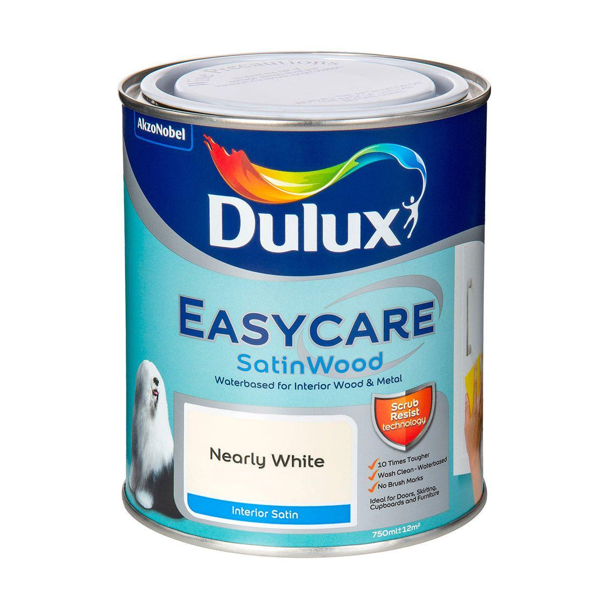 Dulux Satinwood Nearly White 750ml