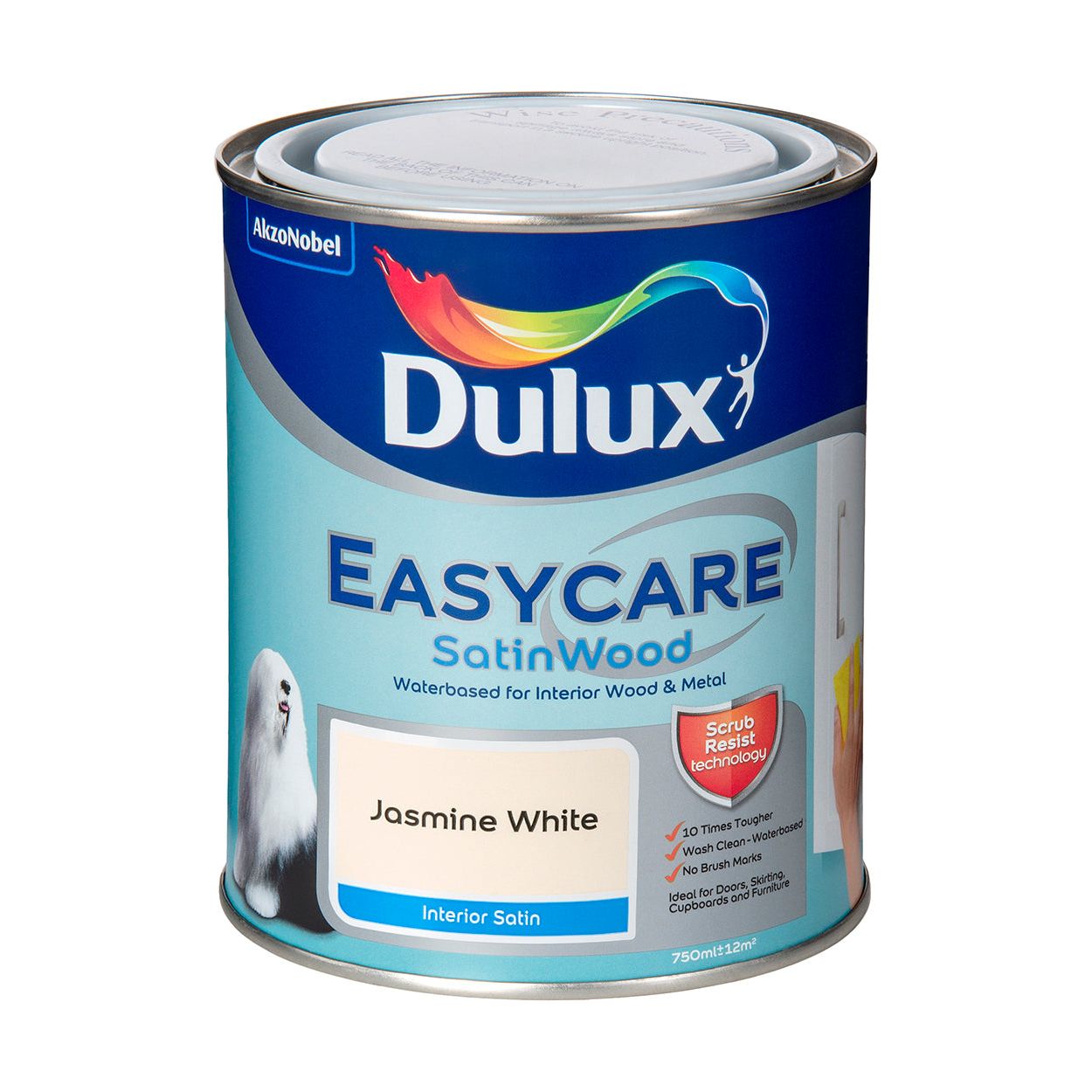 Dulux Satinwood Jasmine White 750ml