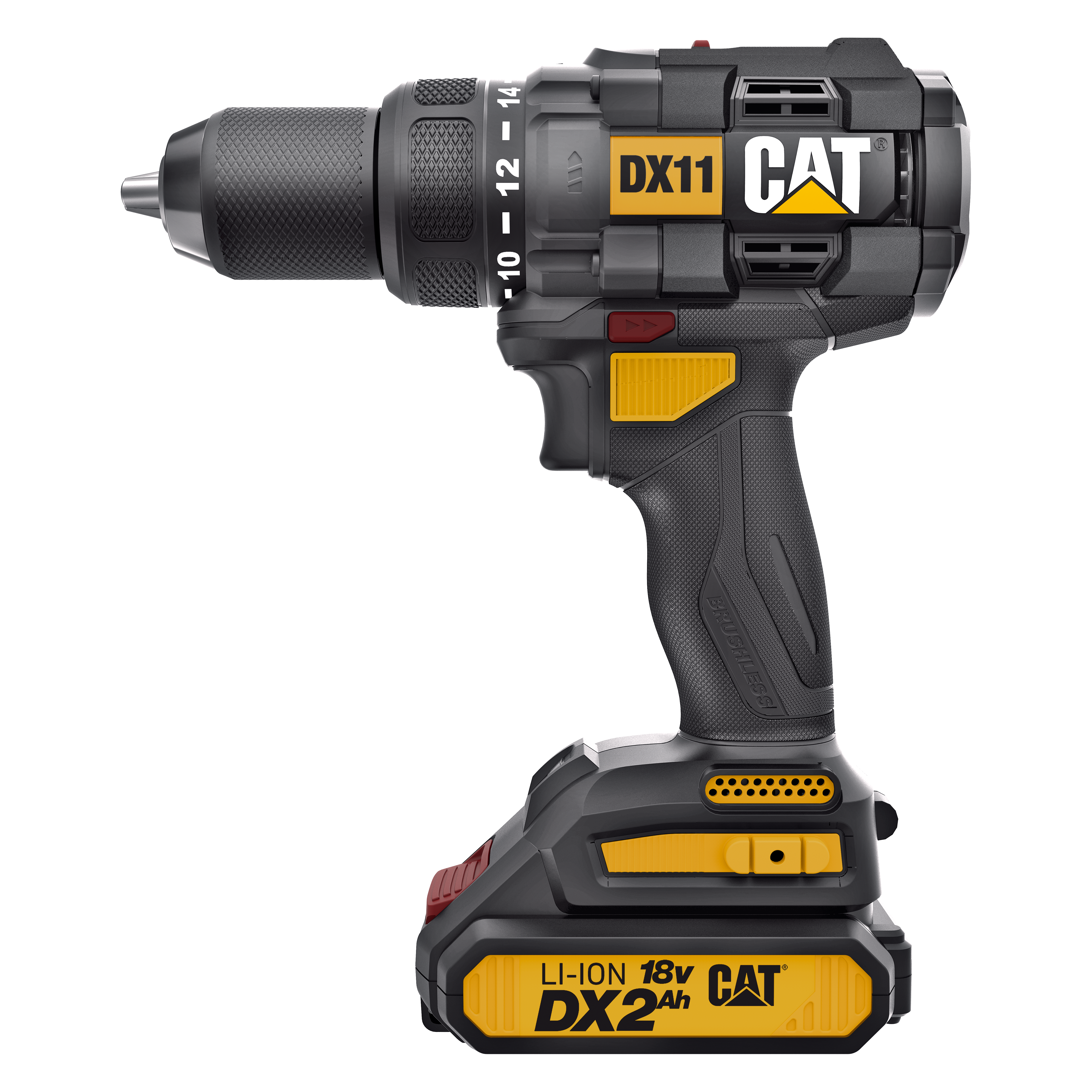 CAT DX11 18V BL Drill Driver 2 x 2.0Ah Li-ion Batteries