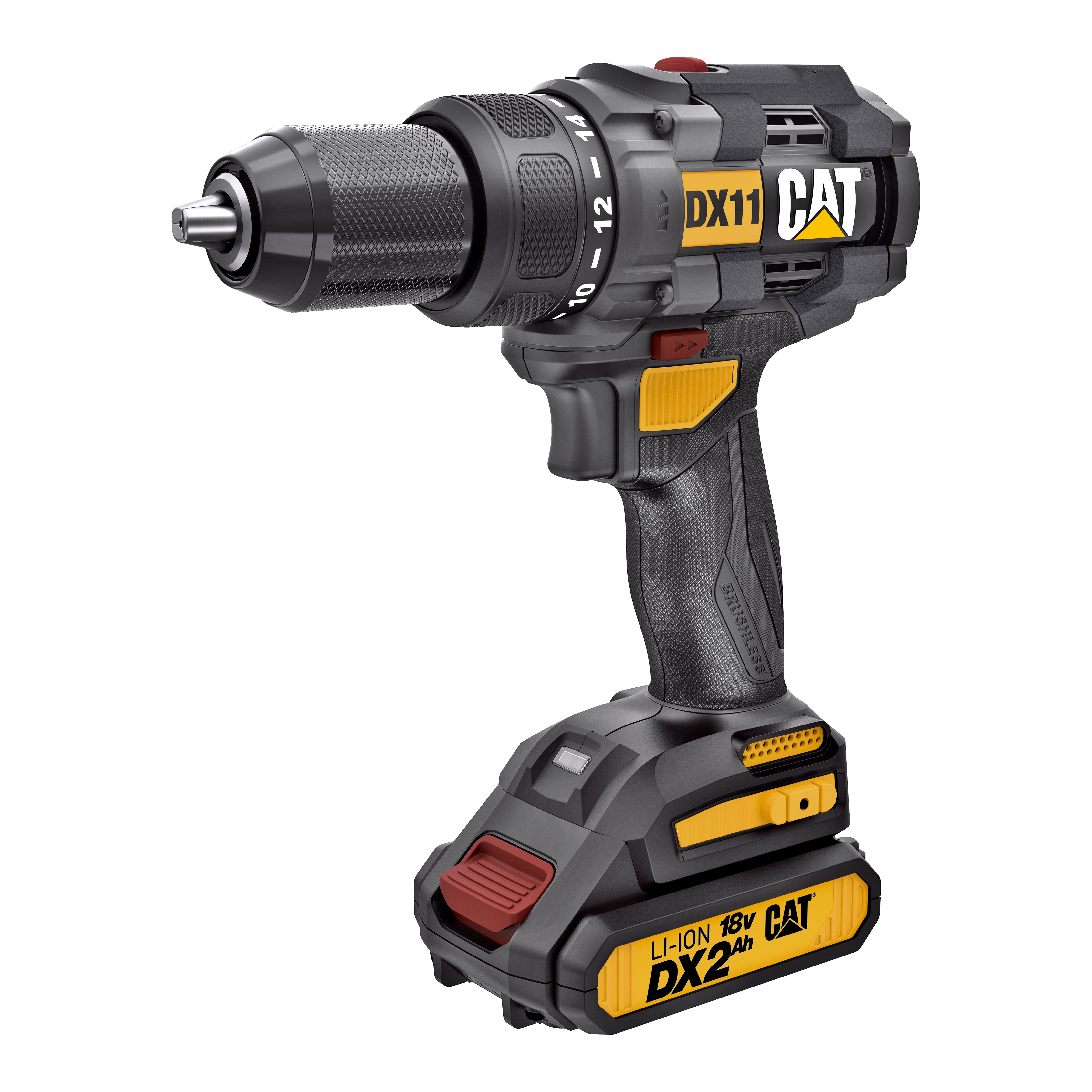 CAT DX11 18V BL Drill Driver 2 x 2.0Ah Li-ion Batteries