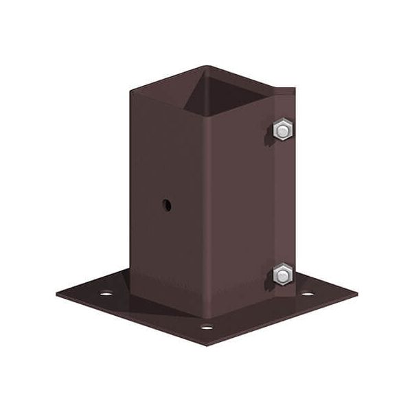 Gatemate - Post Support-Bolt-Down 3X3 Std Brown