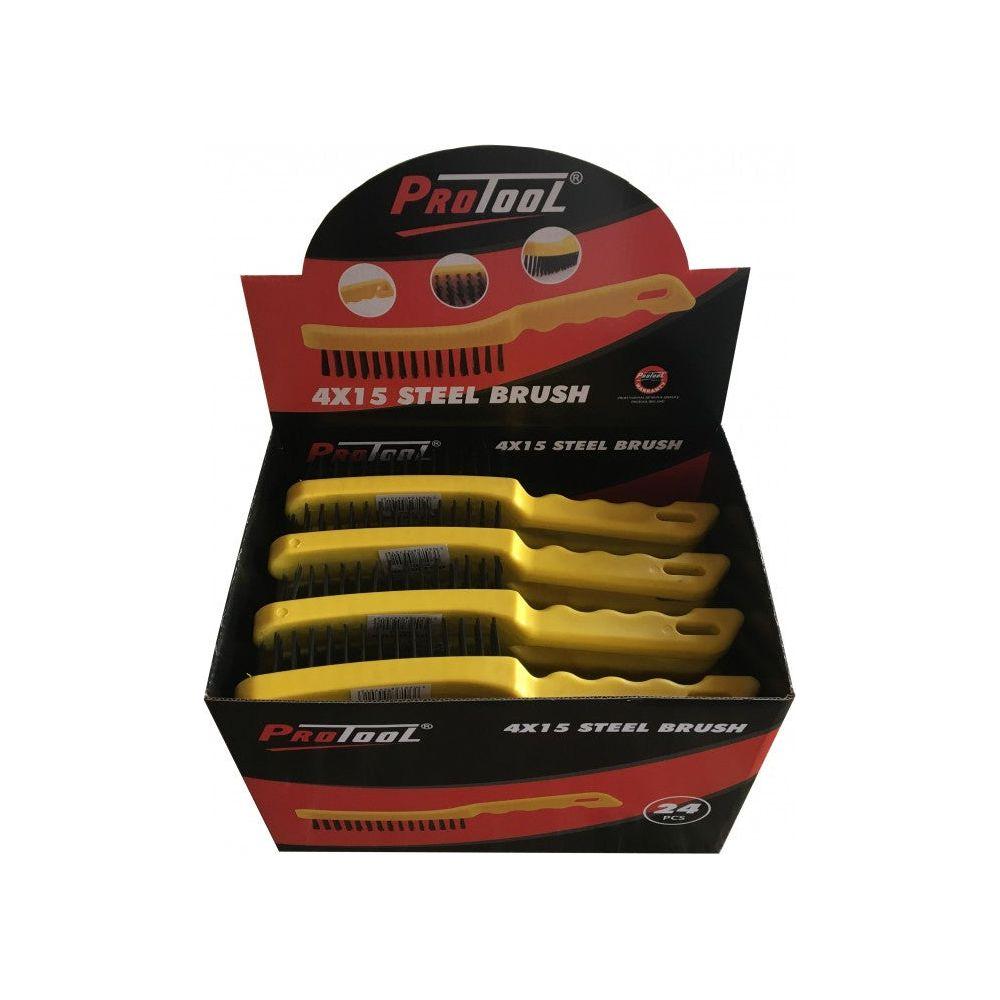 Protool Wire Brush - Yellow Handle