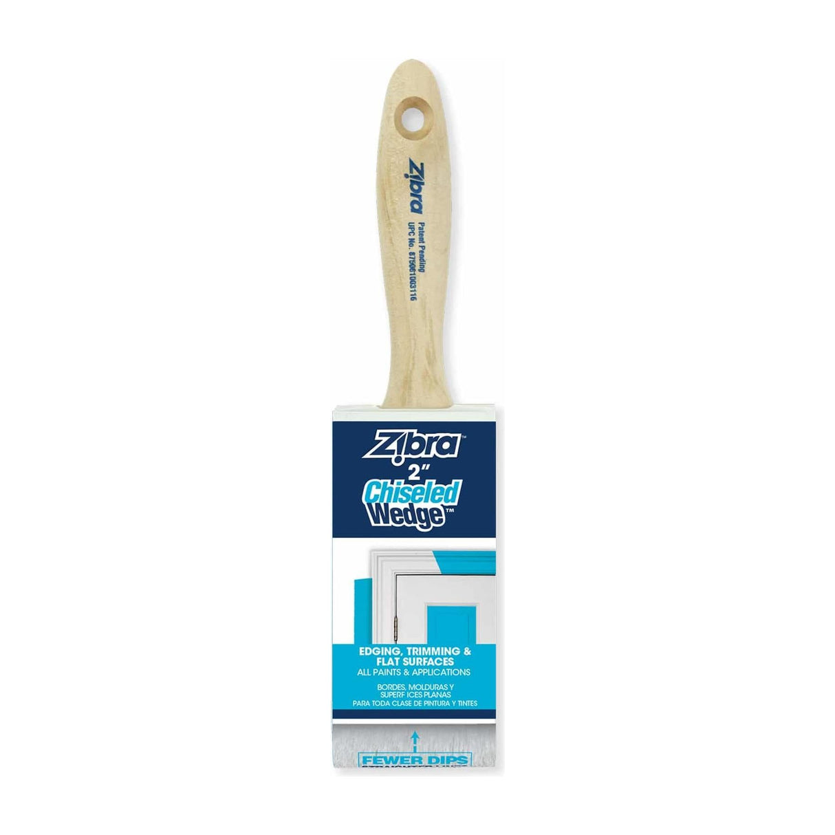 Zibra Chiseled Wedge Paint Brush 2in